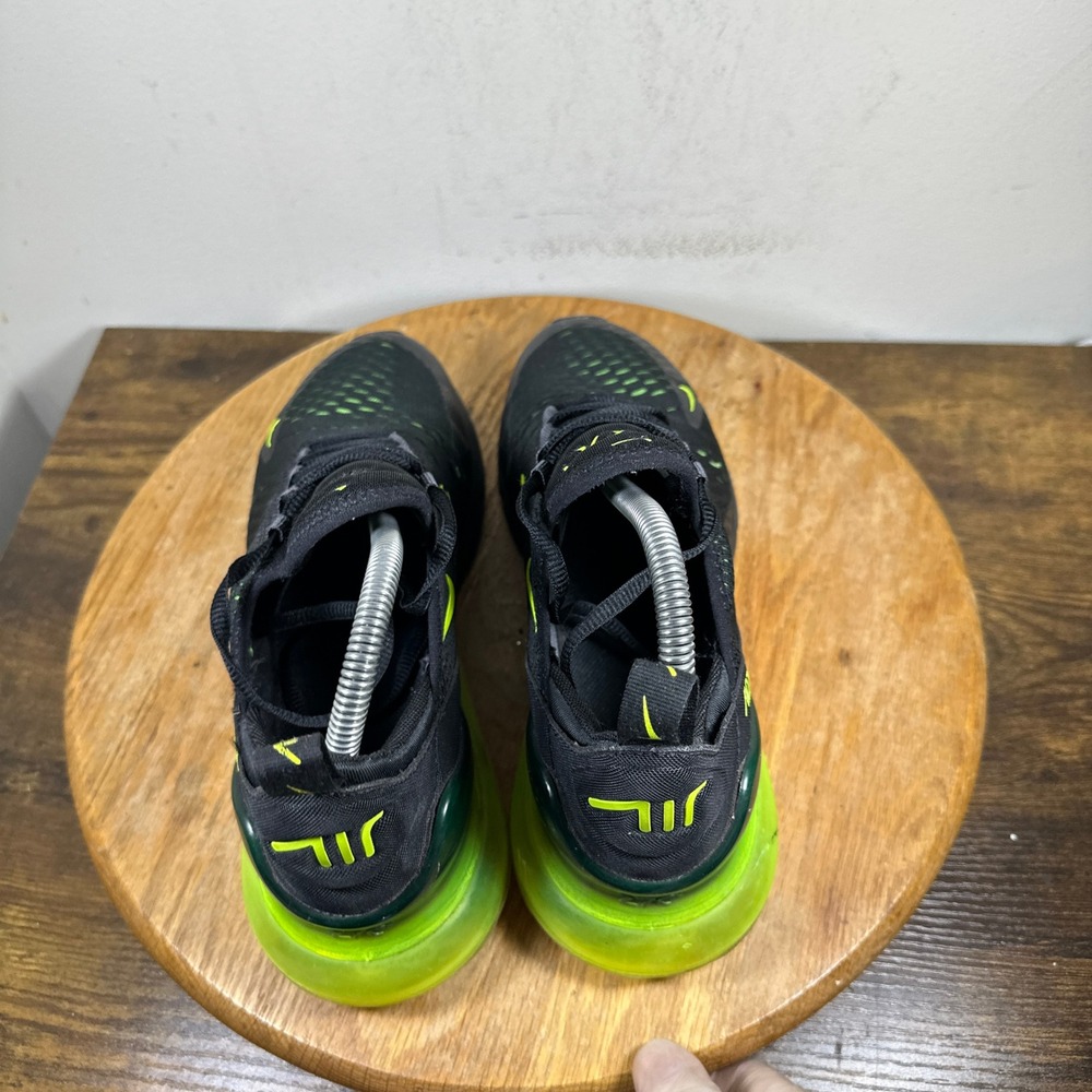 Nike Air Max 270 Black Neon Green Women's Running Sneakers Shoes Size 8 - Picture 4 of 8